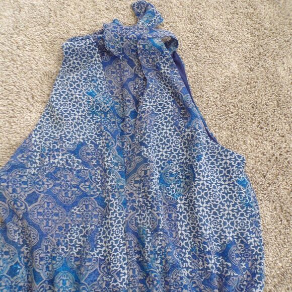 Banana Republic blue boho print dress 8 - Picture 7 of 9